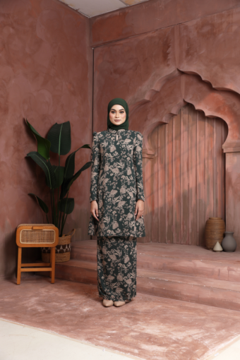 KURUNG FLORENCE - OLEANDER IN EMERALD
