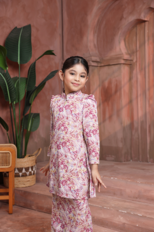 KURUNG FLORENCE KIDS - ASTER IN MAGENTA