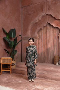 KURUNG FLORENCE KIDS - OLEANDER IN EMERALD