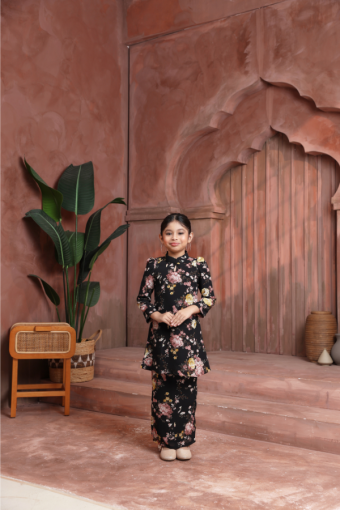 KURUNG FLORENCE KIDS - PANSY IN BLACK