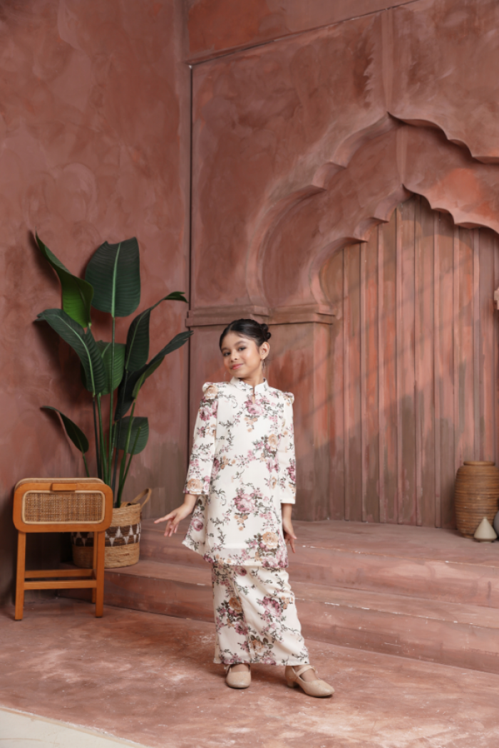 KURUNG FLORENCE KIDS - PANSY IN CREAM