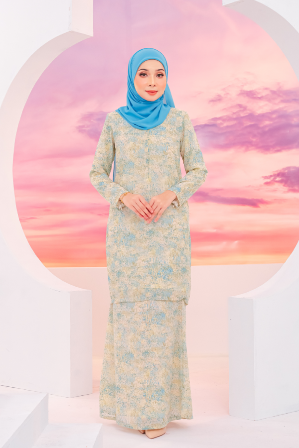 KURUNG FLORAL - DAFFODIL LEMON YELLOW