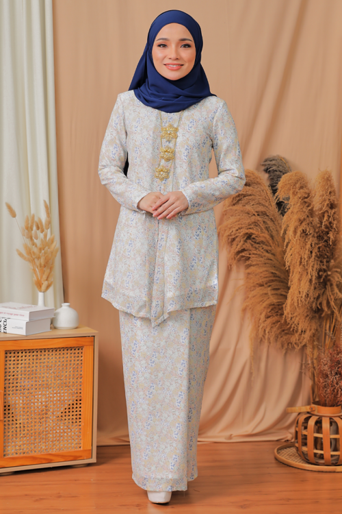 KELASIK KEBAYA - MELATI IN YELLOWISH BLUE