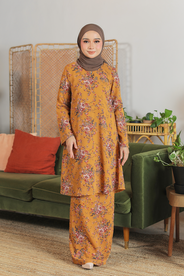 KURUNG FLOURISH - ANGGERIK IN MUSTARD