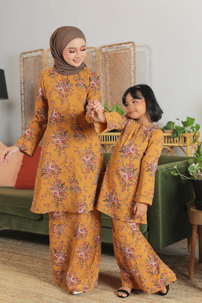 KURUNG FLOURISH - ANGGERIK KIDS IN MUSTARD