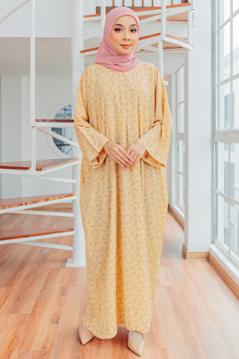 KAFTAN QASEH - IMAN APRICOT CREAM