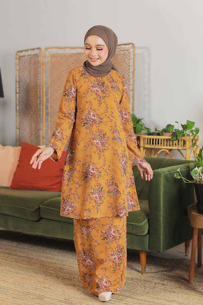 KURUNG FLOURISH - ANGGERIK IN MUSTARD