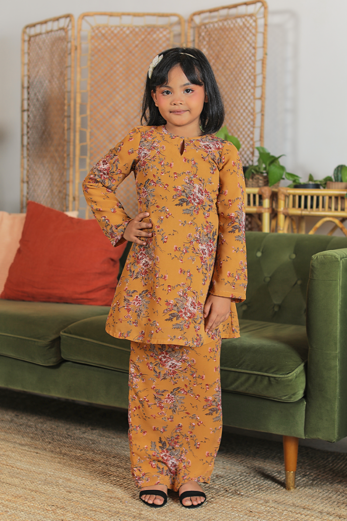 KURUNG FLOURISH - ANGGERIK KIDS IN MUSTARD