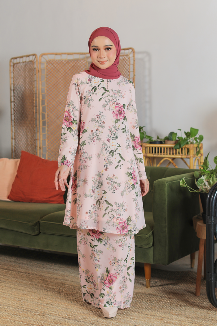 KURUNG FLOURISH - KENCHANA IN SOFT PINK