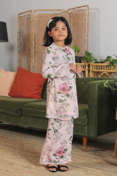 KURUNG FLOURISH - KENCHANA KIDS IN SOFT PINK