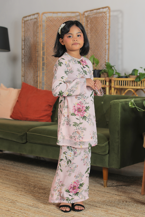 KURUNG FLOURISH - KENCHANA KIDS IN SOFT PINK