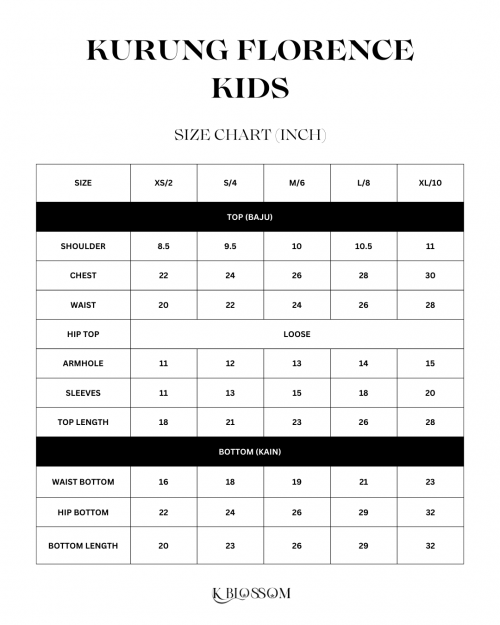 KURUNG FLORENCE KIDS - OLEANDER IN EMERALD