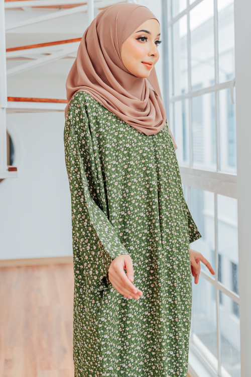 KAFTAN QASEH - UMMU TURTLE GREEN