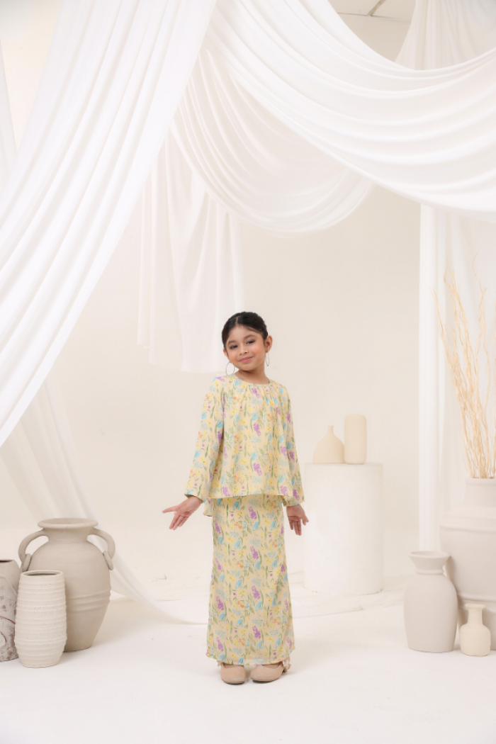 KURUNG EMBRACE KIDS - ALAYNA IN SOFT YELLOW