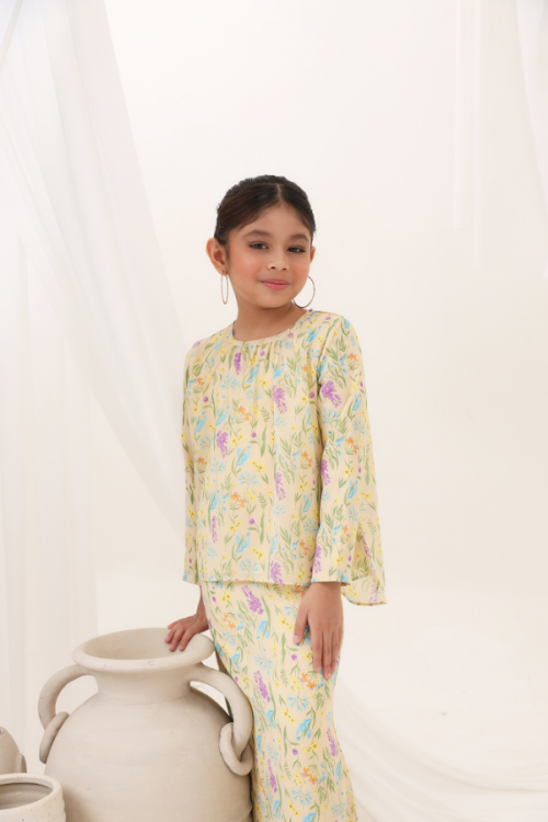 KURUNG EMBRACE KIDS - ALAYNA IN SOFT YELLOW