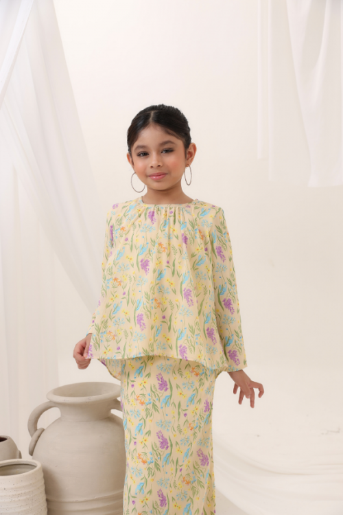 KURUNG EMBRACE KIDS - ALAYNA IN SOFT YELLOW