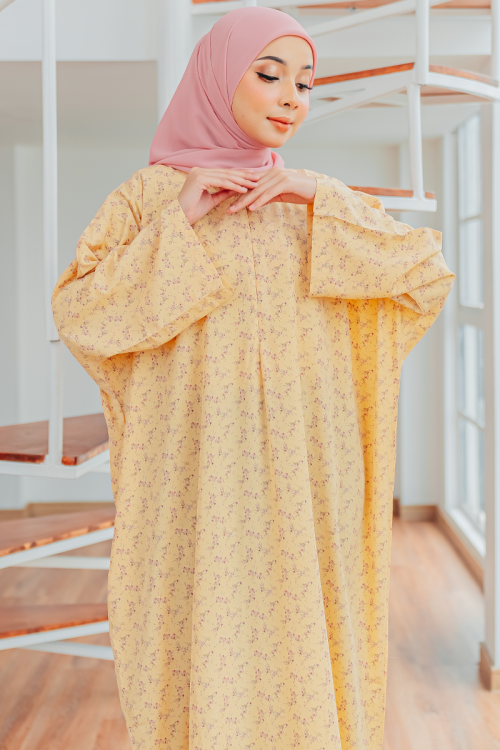 KAFTAN QASEH - IMAN APRICOT CREAM