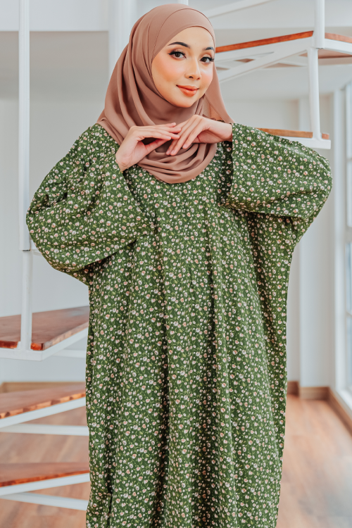 KAFTAN QASEH - UMMU TURTLE GREEN