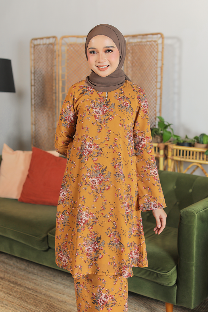 KURUNG FLOURISH - ANGGERIK IN MUSTARD