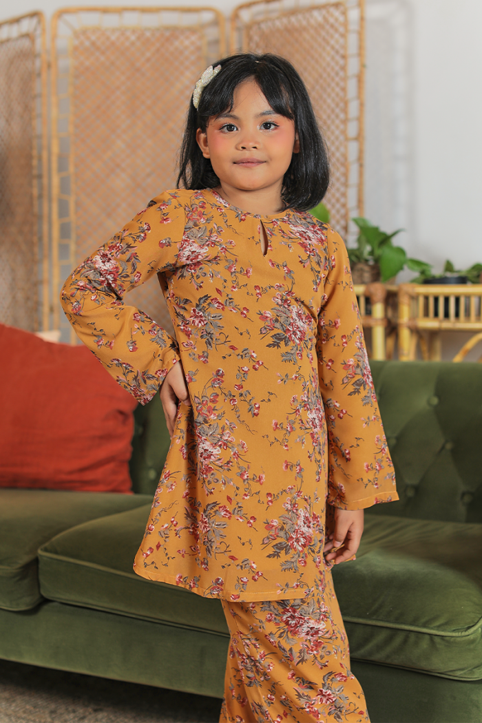 KURUNG FLOURISH - ANGGERIK KIDS IN MUSTARD