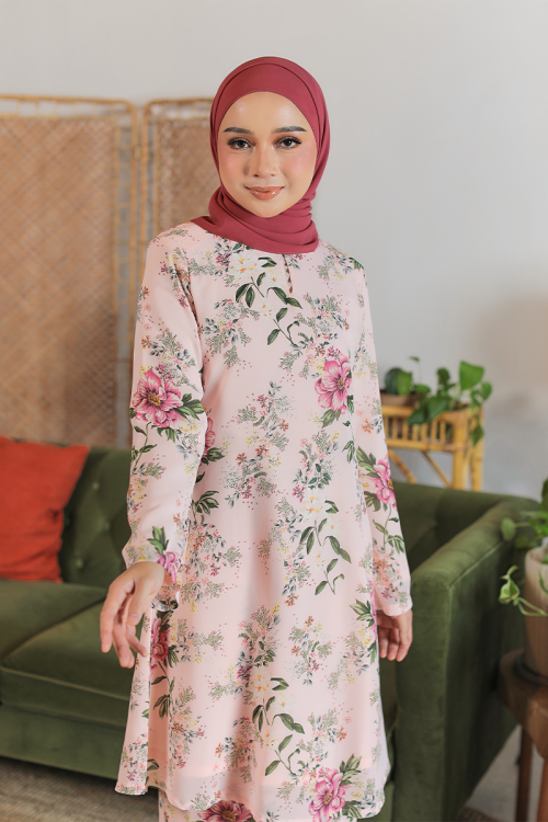 KURUNG FLOURISH - KENCHANA IN SOFT PINK