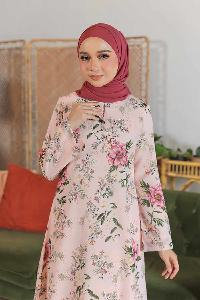 KURUNG FLOURISH - KENCHANA IN SOFT PINK