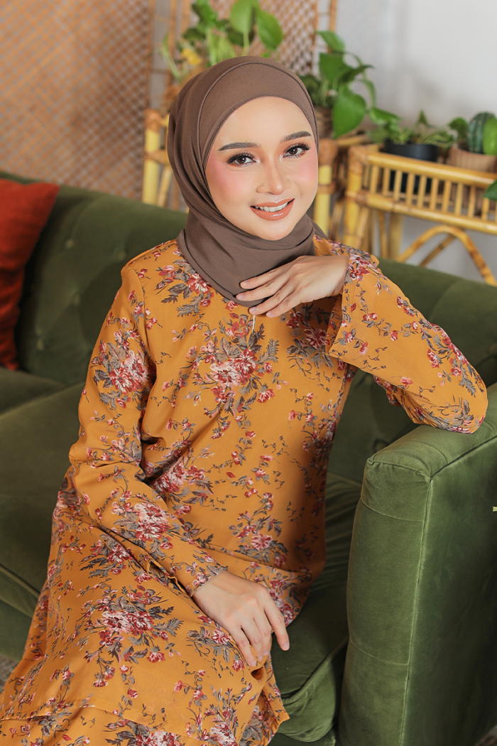 KURUNG FLOURISH - ANGGERIK IN MUSTARD