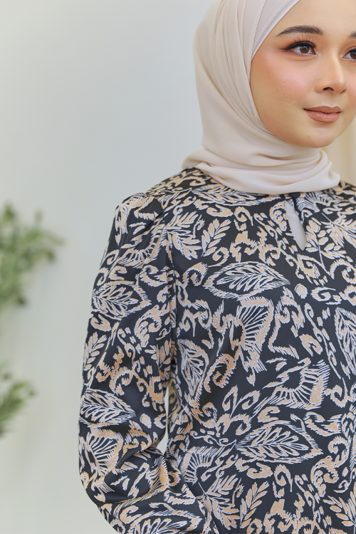 KURUNG LUMIERE - OPHELIA IN CHAMPAGNE BLACK