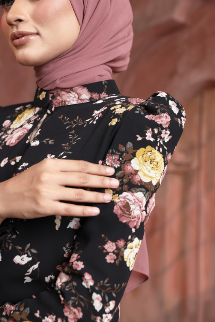 KURUNG FLORENCE - PANSY IN BLACK