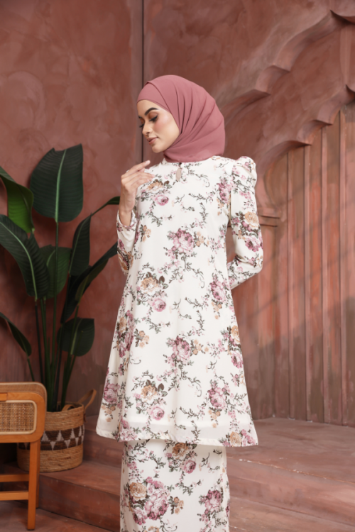 KURUNG FLORENCE - PANSY IN CREAM