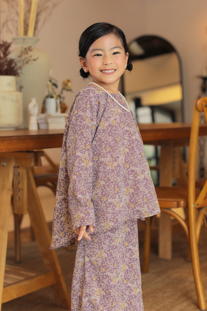 KURUNG EMBRACE KIDS - AUDREY IN VIOLET