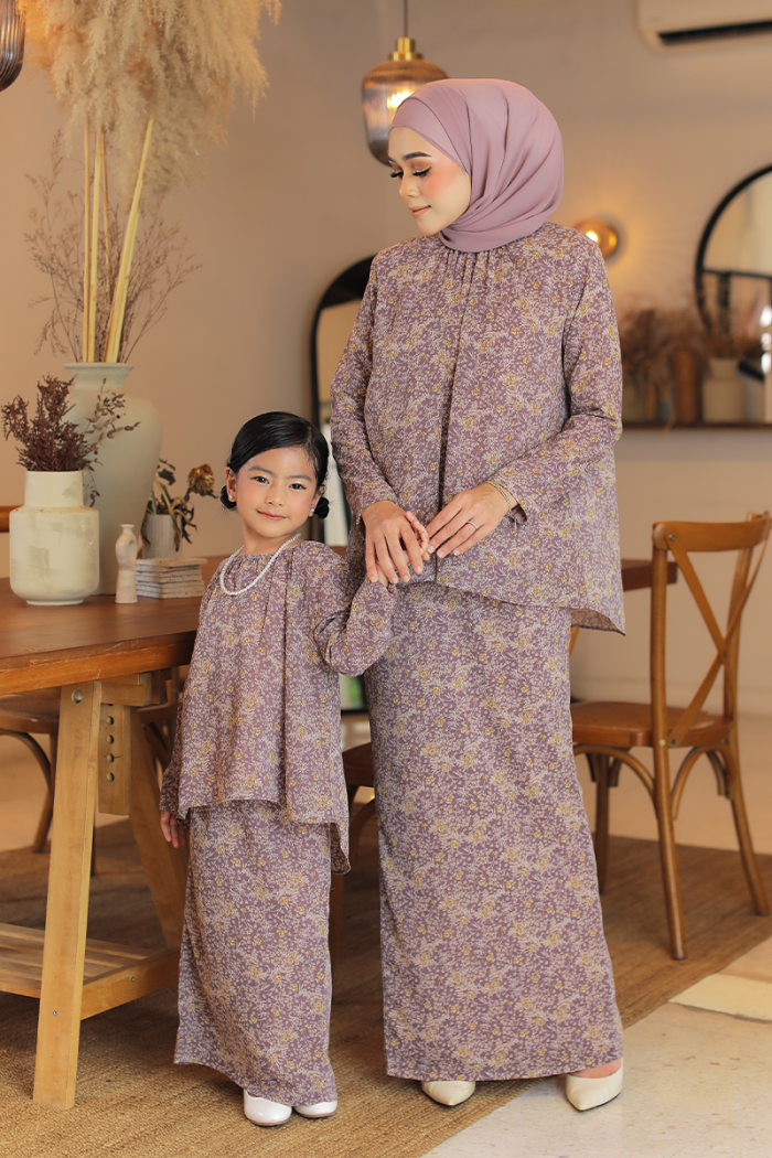 KURUNG EMBRACE KIDS - AUDREY IN VIOLET