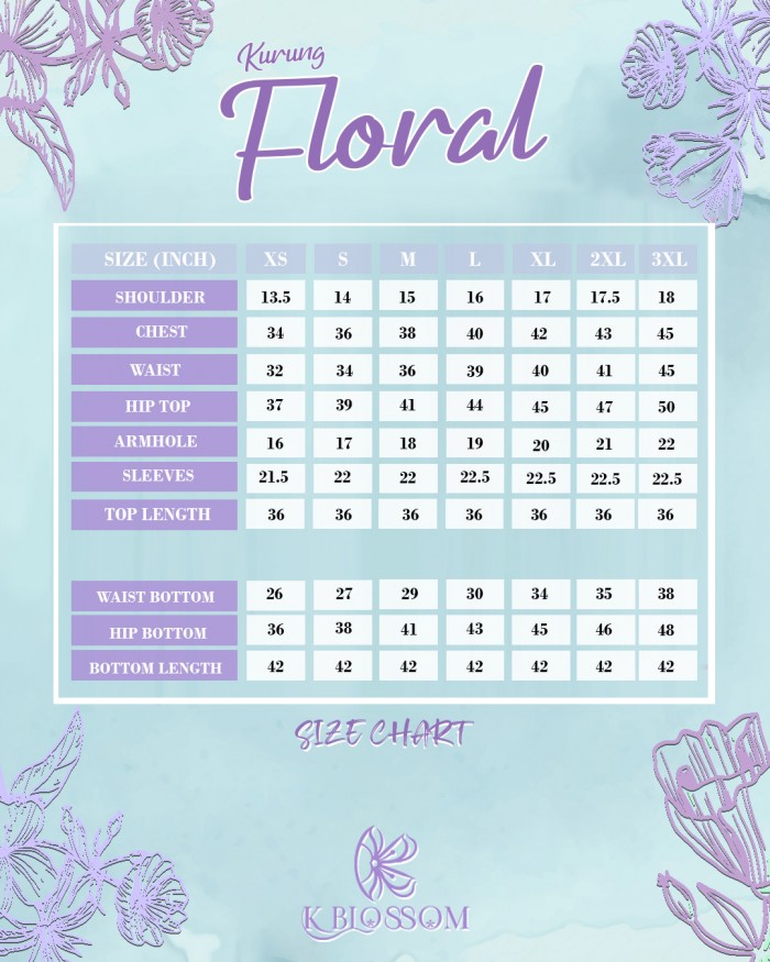 KURUNG FLORAL - AKASIA