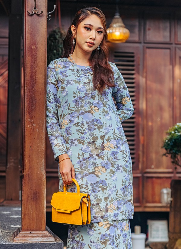 KURUNG FLORAL - VIOLA